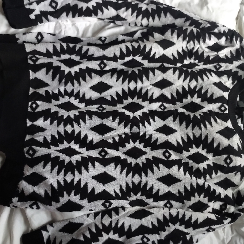 Black and white sweater